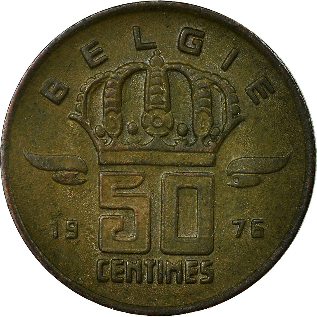 Coin, Belgium, Baudouin I, 50 Centimes, 1976, VF(30-35), Bronze, KM:149.1