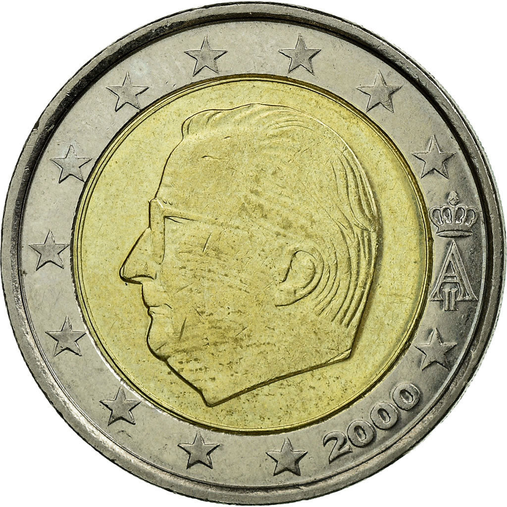 Belgia, 2 Euro, 2000, Brussels, EF(40-45), Bimetaliczny, KM:231