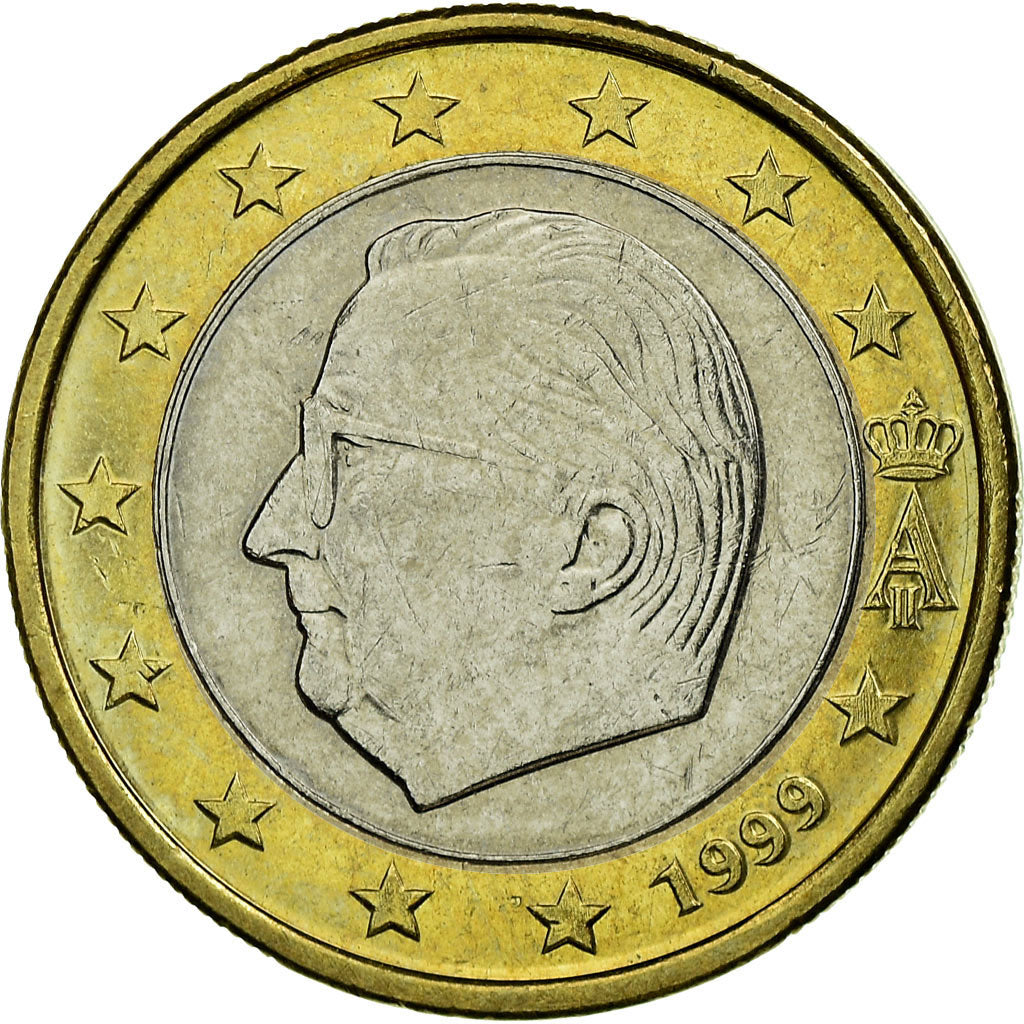Belgium, Euro, 1999, EF(40-45), Bi-Metallic, KM:230