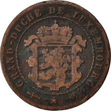 LUXEMBOURG, 2-1/2 Centimes, 1870, Utrecht, KM #21, VF(30-35), Bronze, 2.13