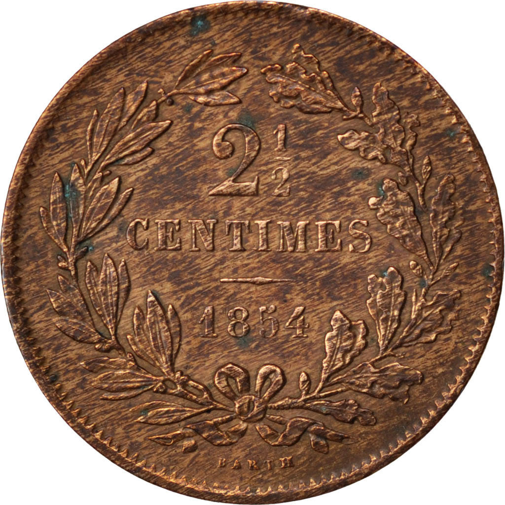 Monnaie, Luxembourg, William III, 2-1/2 Centimes, 1854, Utrecht, TTB+, Bronze