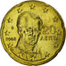 Grecia, 20 Euro Cent, 2002, EBC, Latón, KM:185