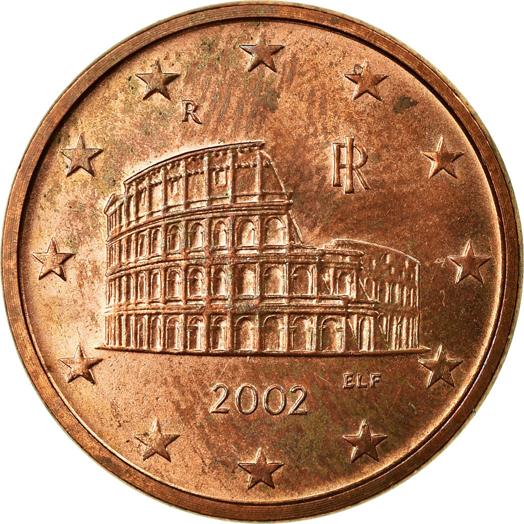 Italy, 5 Euro Cent, 2002, VF(30-35), Copper Plated Steel, KM:212