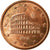 Italia, 5 Euro Cent, 2002, BC+, Cobre chapado en acero, KM:212