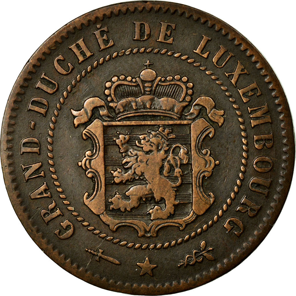 Coin, Luxembourg, William III, 5 Centimes, 1870, Utrecht, EF(40-45), Bronze