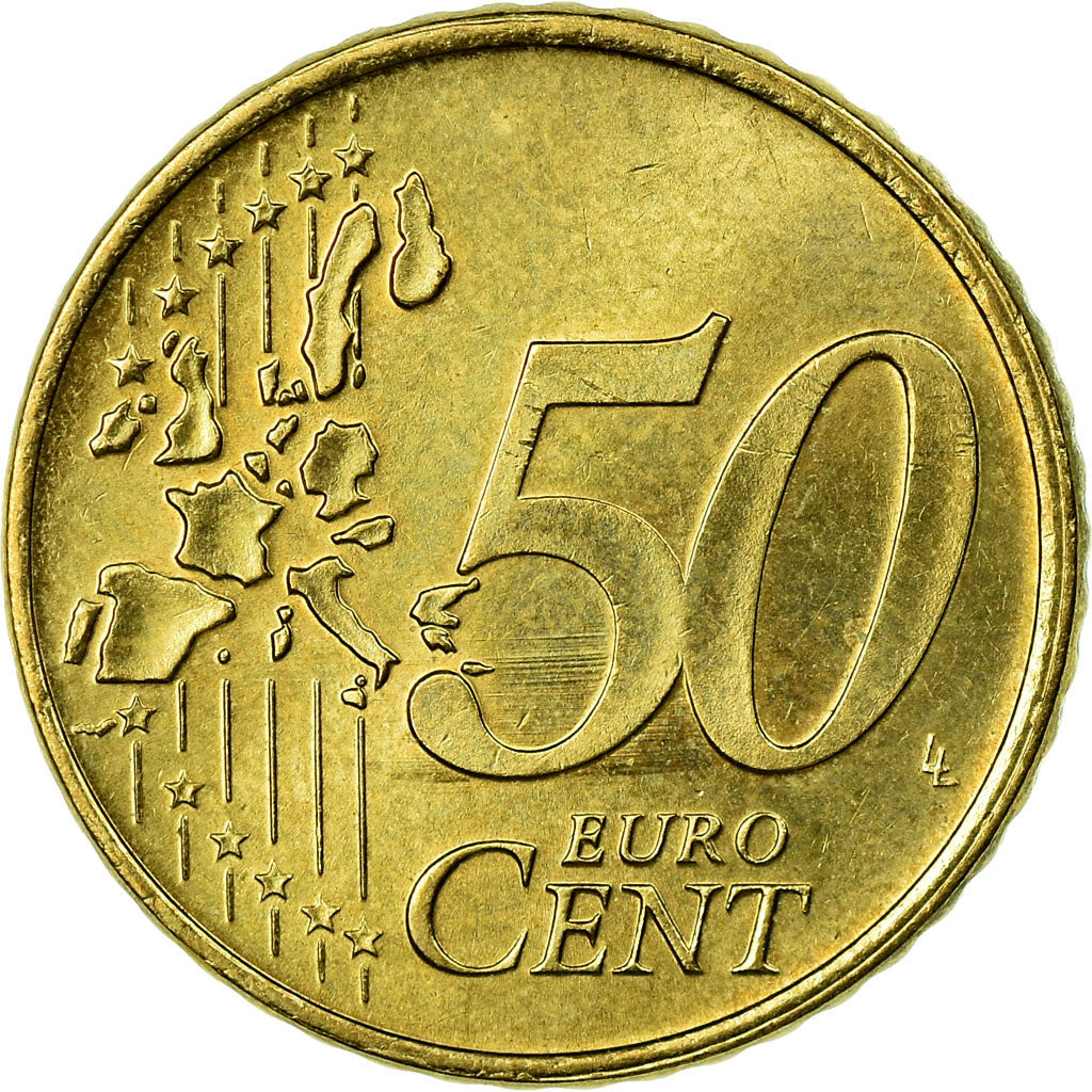 Pays-Bas, 50 Euro Cent, 2001, TTB, Laiton, KM:239
