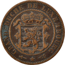 LUXEMBOURG, 10 Centimes, 1854, Utrecht, KM #23.1, EF(40-45), Bronze, 9.22