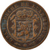 LUXEMBOURG, 10 Centimes, 1854, Utrecht, KM #23.1, EF(40-45), Bronze, 9.22