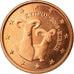 Cipro, 2 Euro Cent, 2008, BB, Acciaio placcato rame, KM:79