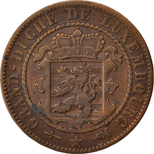 LUXEMBOURG, 10 Centimes, 1870, Utrecht, KM #23.1, EF(40-45), Bronze, 9.87