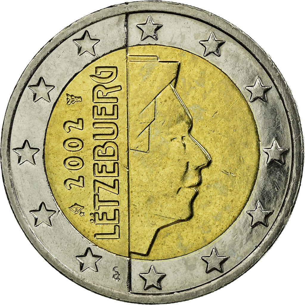 Luxemburg, 2 Euro, 2002, SS, Bi-Metallic, KM:82