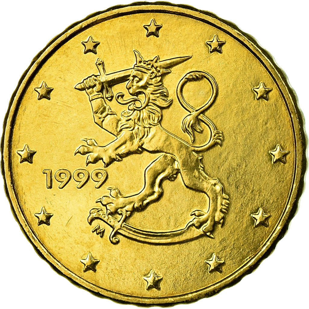 Finlandia, 10 Euro Cent, 1999, MBC, Latón, KM:101