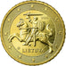 Lituania, 50 Euro Cent, 2015, SPL-, Ottone, KM:210