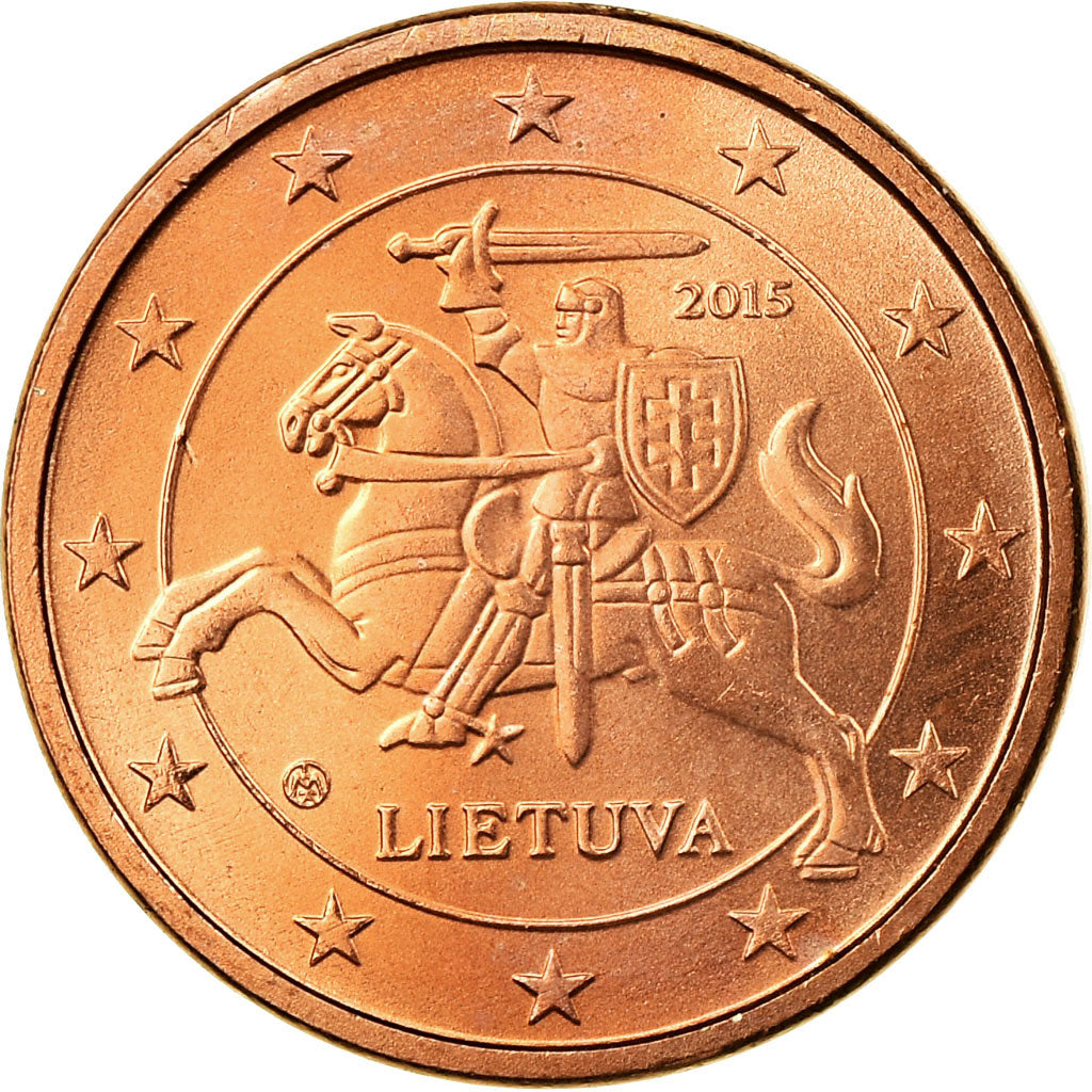 Lituania, Euro Cent, 2015, EBC, Cobre chapado en acero, KM:205
