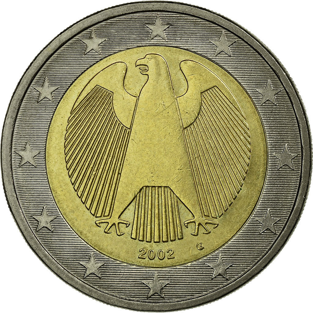 GERMANY - FEDERAL REPUBLIC, 2 Euro, 2002, EF(40-45), Bi-Metallic, KM:214