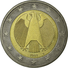 GERMANY - FEDERAL REPUBLIC, 2 Euro, 2002, EF(40-45), Bi-Metallic, KM:214