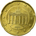 GERMANIA - REPUBBLICA FEDERALE, 20 Euro Cent, 2002, BB, Ottone, KM:211