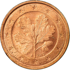 GERMANY - FEDERAL REPUBLIC, 2 Euro Cent, 2002, EF(40-45), Copper Plated Steel