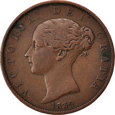 ISLE OF MAN, 1/2 Penny, 1839, KM #13, EF(40-45), Copper, 9.28