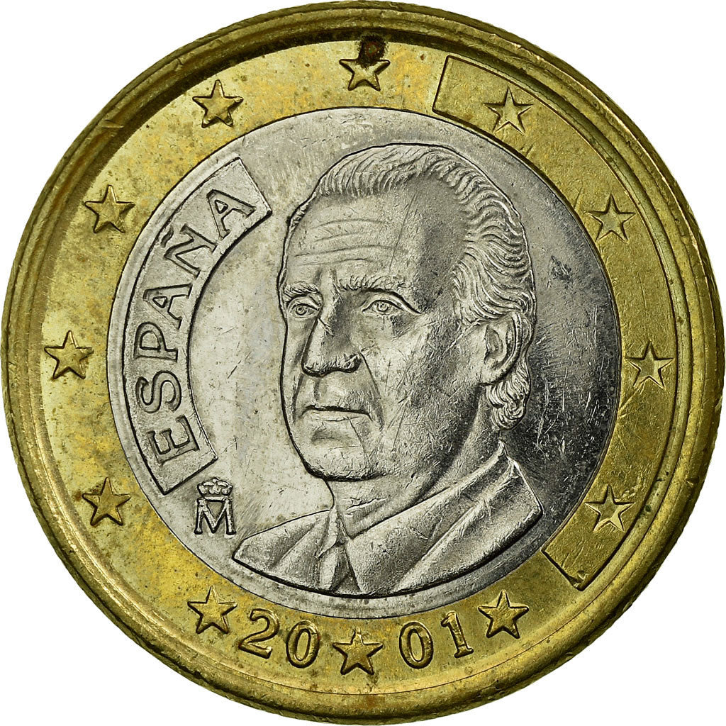 Spain, Euro, 2001, VF(30-35), Bi-Metallic, KM:1046