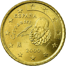 España, 50 Euro Cent, 2000, EBC, Latón, KM:1045
