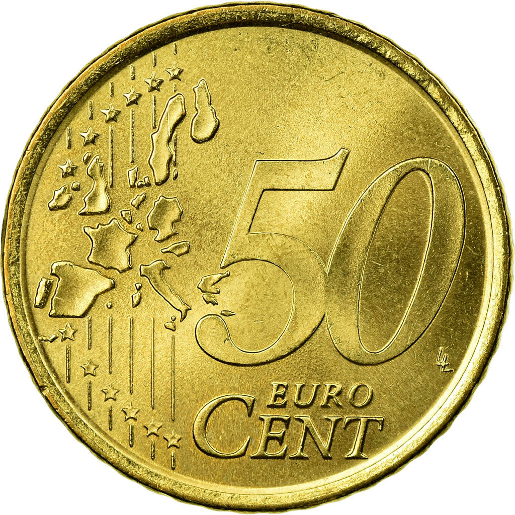 España, 50 Euro Cent, 2000, EBC, Latón, KM:1045