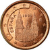 Spain, 5 Euro Cent, 1999, VF(30-35), Copper Plated Steel, KM:1042