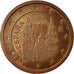 Spain, 2 Euro Cent, 2001, VF(20-25), Copper Plated Steel, KM:1041