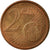 Spagna, 2 Euro Cent, 2001, MB, Acciaio placcato rame, KM:1041