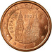 Spain, Euro Cent, 2001, VF(30-35), Copper Plated Steel, KM:1040