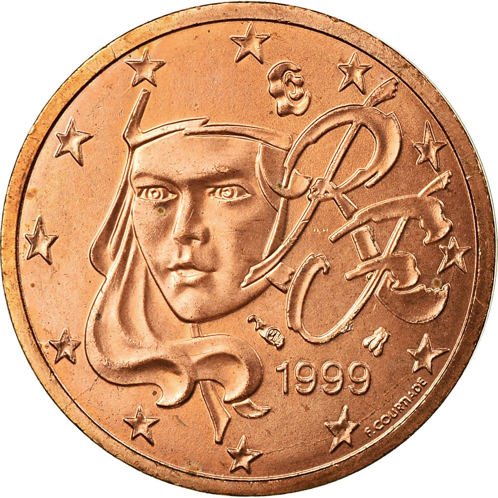 Francia, 2 Euro Cent, 1999, EBC, Cobre chapado en acero, Gadoury:2, KM:1283