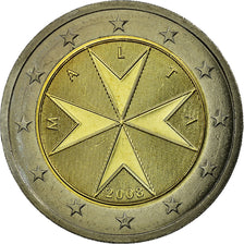 Malta, 2 Euro, 2008, AU(55-58), Bi-Metallic, KM:132
