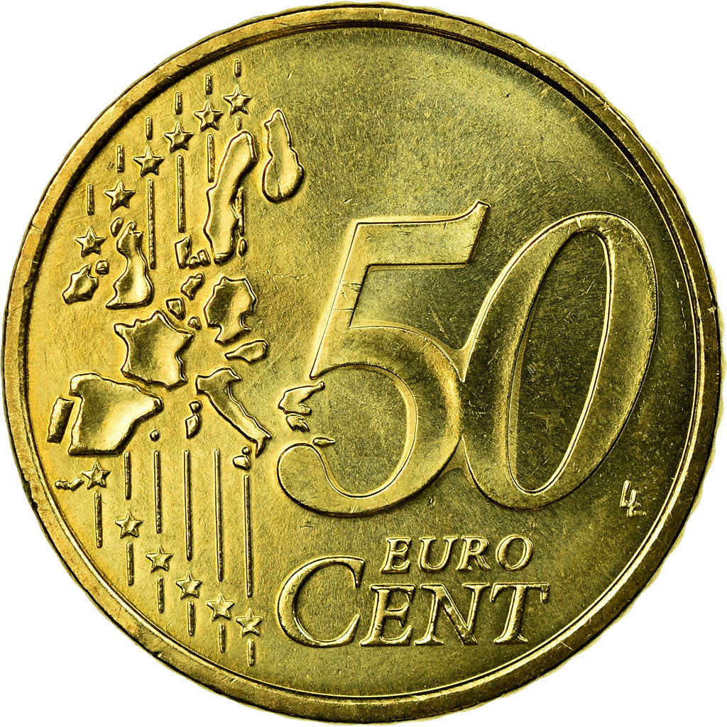Monaco, 50 Euro Cent, 2002, AU(55-58), Brass, Gadoury:MC177, KM:172