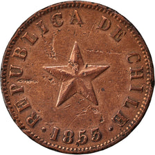 CHILE, Centavo, 1853, KM #127, VF(30-35), Copper, 10.05