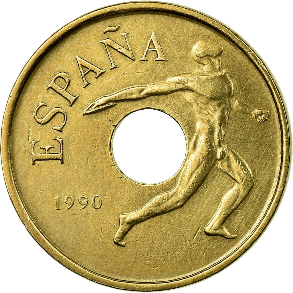 Moneda, España, Juan Carlos I, 1992 Olympics, 25 Pesetas, 1990, Madrid, EBC