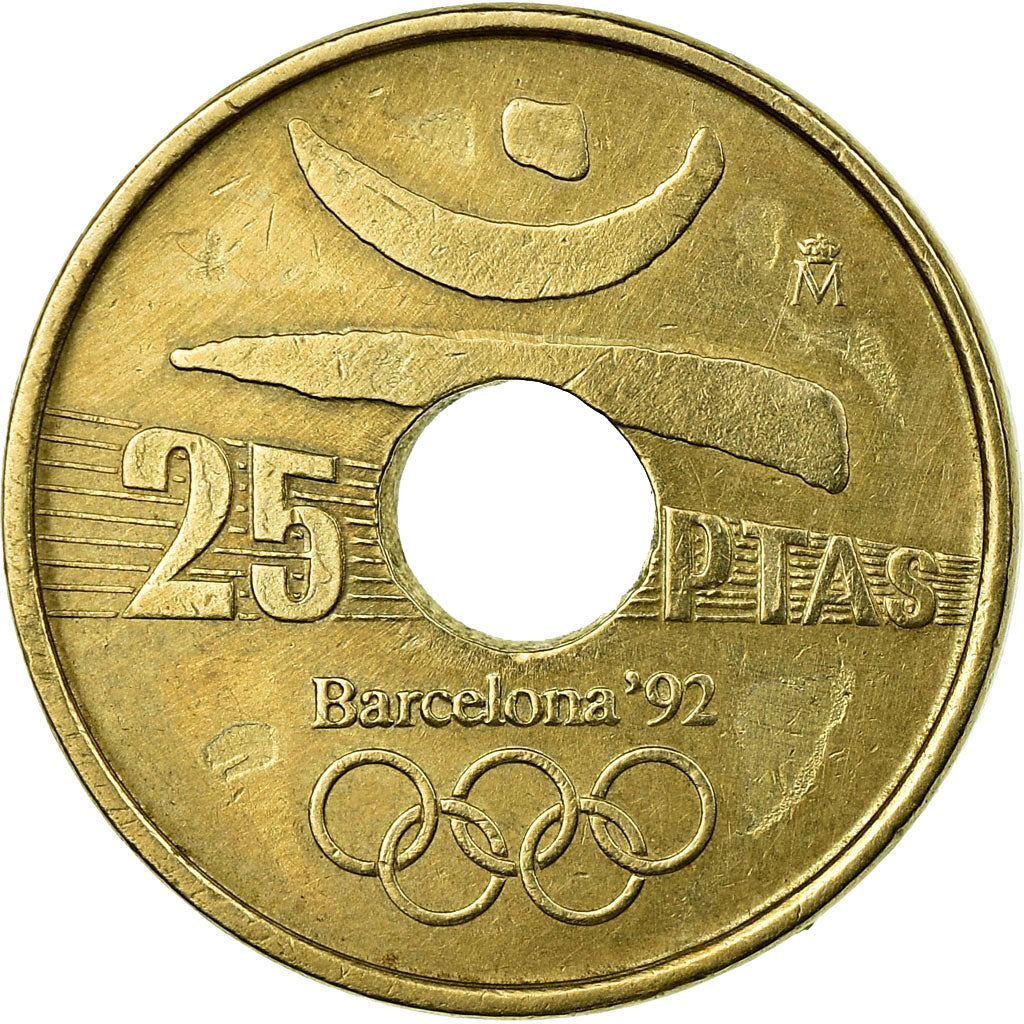 Moneda, España, Juan Carlos I, 1992 Olympics, 25 Pesetas, 1990, Madrid, EBC