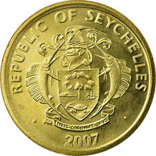 Coin, Seychelles, 5 Cents, 2007, Pobjoy Mint, AU(55-58), Brass plated steel