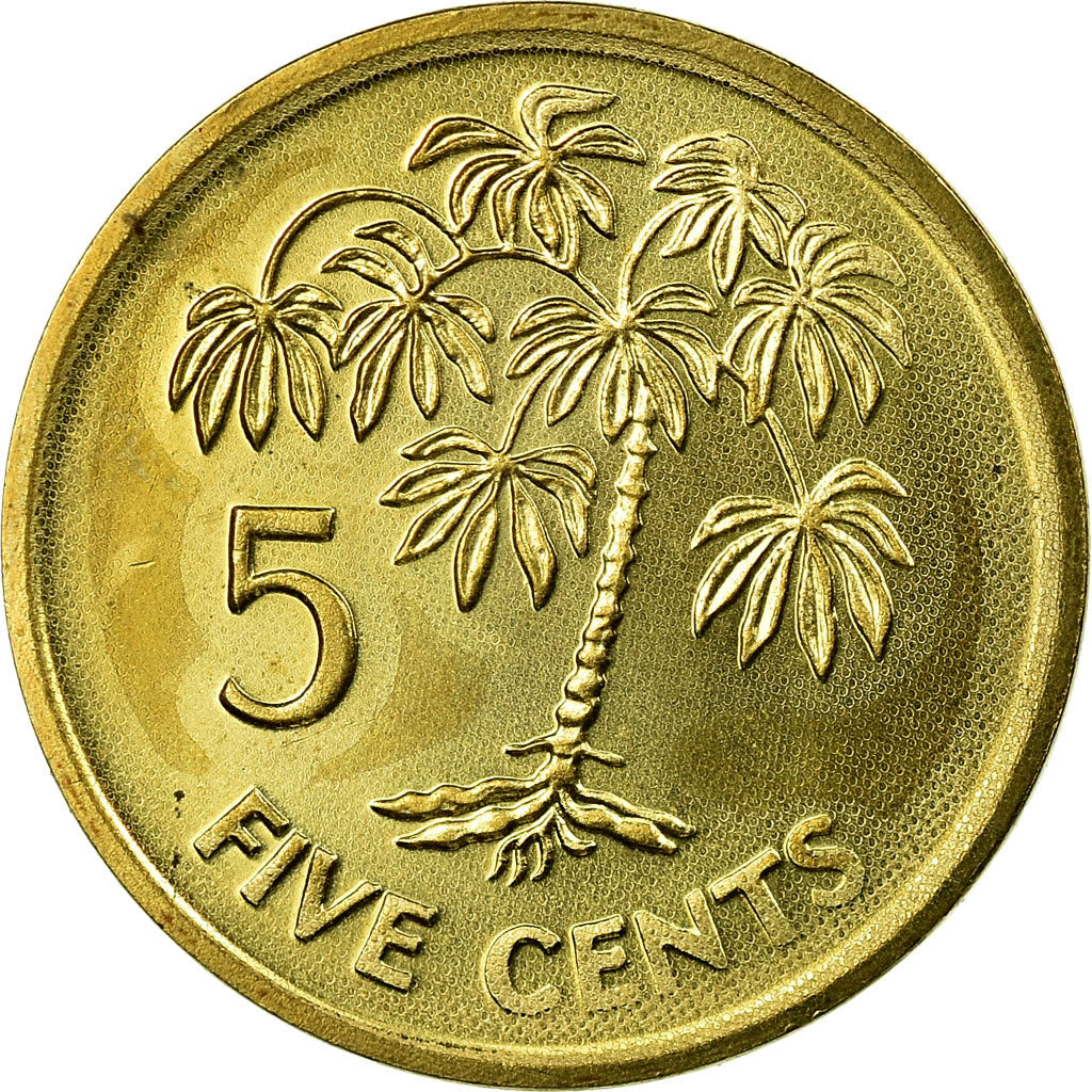 Coin, Seychelles, 5 Cents, 2007, Pobjoy Mint, AU(55-58), Brass plated steel