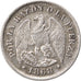 CHILE, Decimo, 1868, KM #136.2, AU(50-53), Silver, 18, 2.46