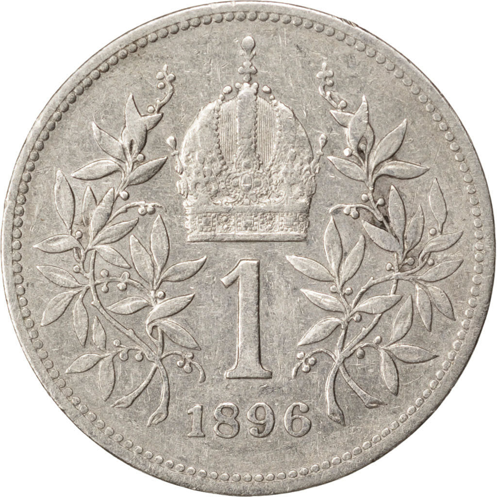 AUSTRIA, Corona, 1896, KM #2804, EF(40-45), Silver, 23, 4.93