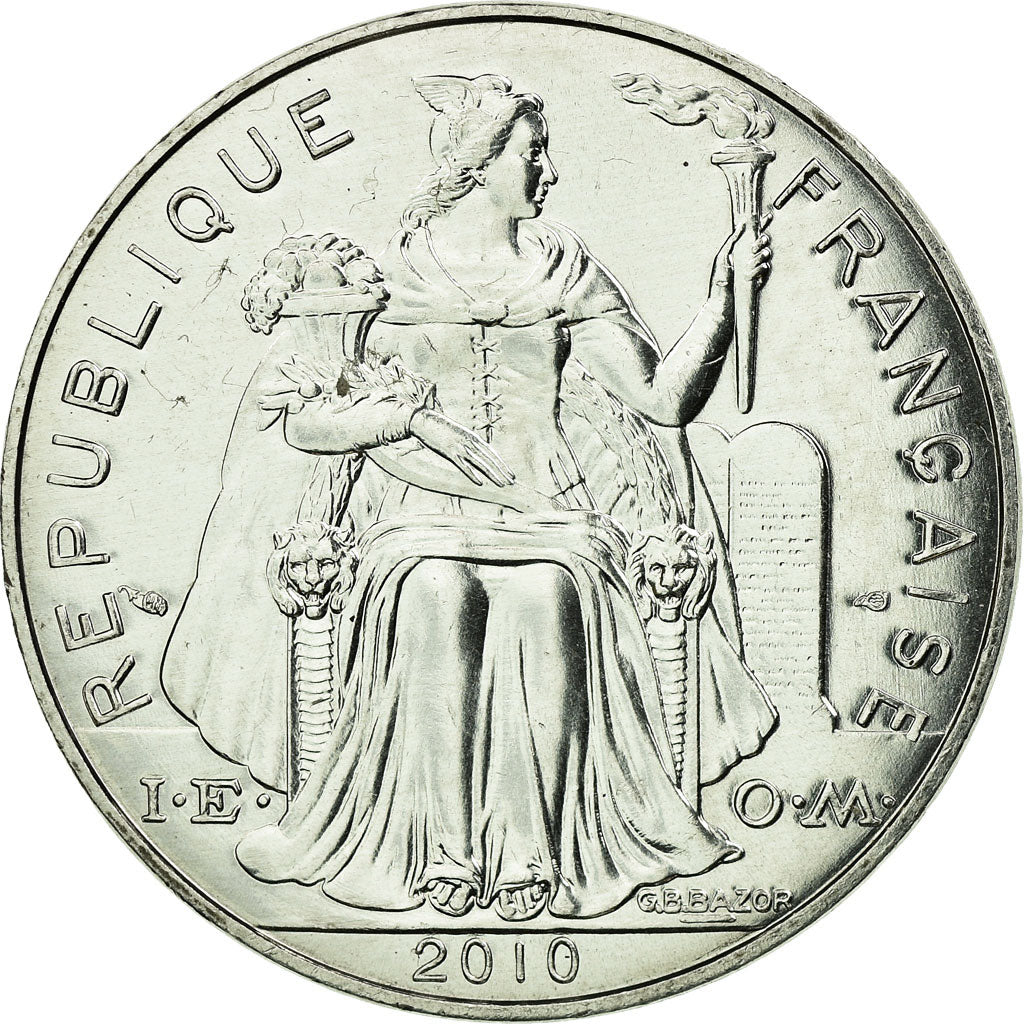 Moneta, Nuova Caledonia, 5 Francs, 2010, Paris, SPL-, Alluminio, KM:16