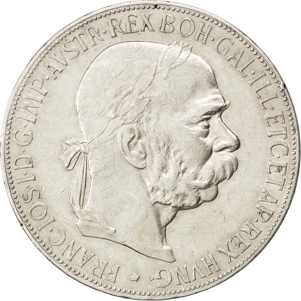 AUSTRIA, 5 Corona, 1900, KM #2807, AU(50-53), Silver, 23.97