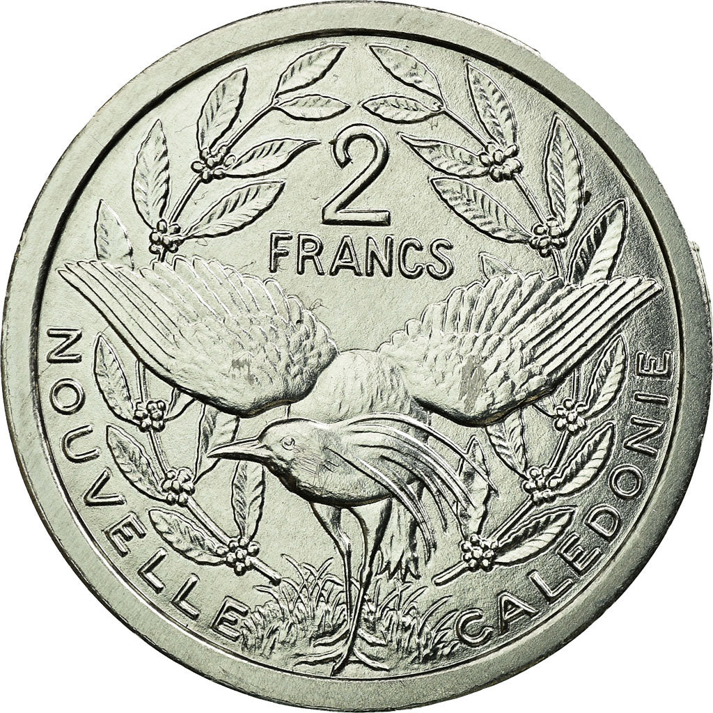 Coin, New Caledonia, 2 Francs, 2011, Paris, AU(55-58), Aluminum, KM:14