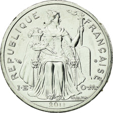 Coin, New Caledonia, Franc, 2011, Paris, AU(55-58), Aluminum, KM:10