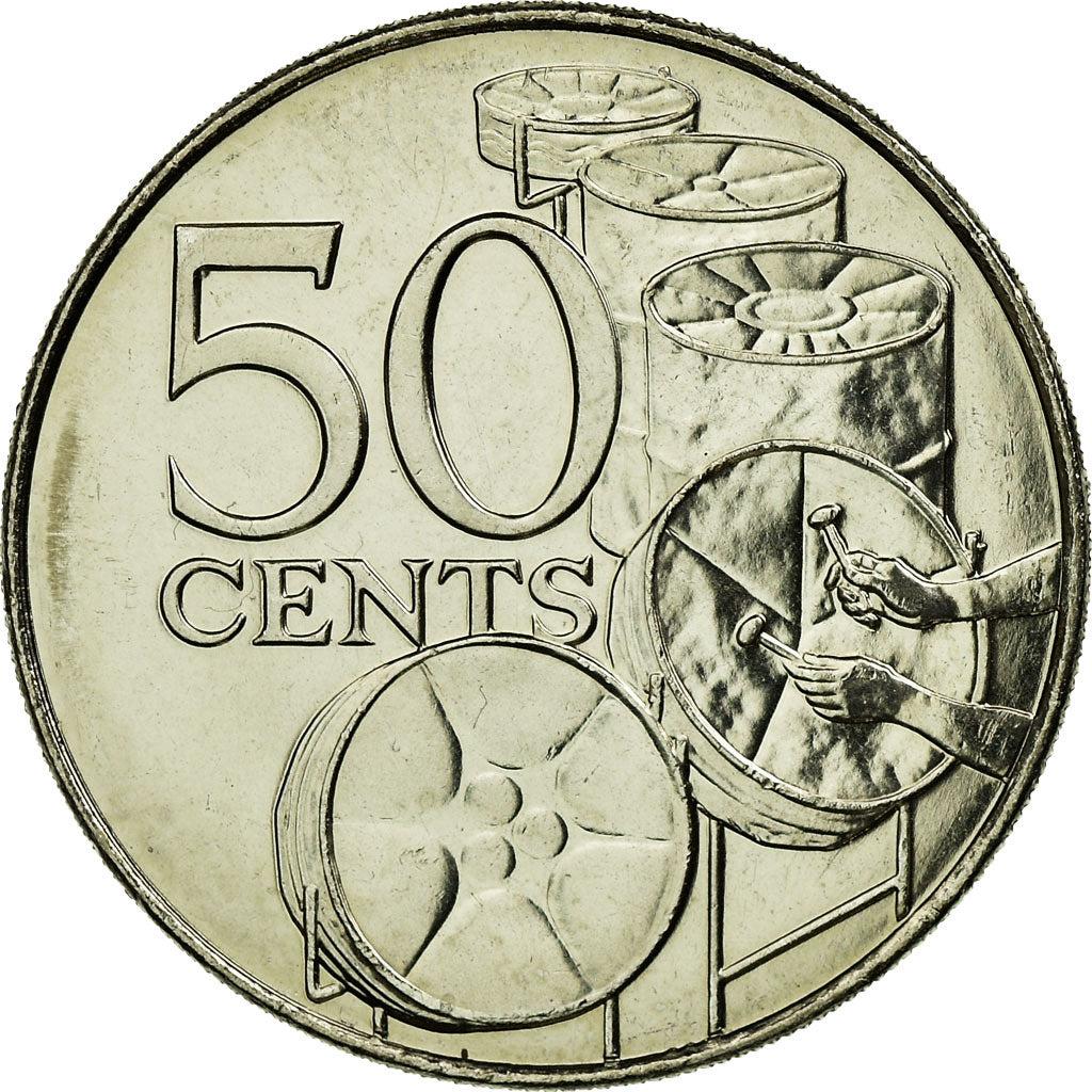 Coin, TRINIDAD & TOBAGO, 50 Cents, 2003, Franklin Mint, AU(55-58)