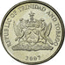 Monnaie, TRINIDAD & TOBAGO, 25 Cents, 2007, Franklin Mint, SUP, Copper-nickel