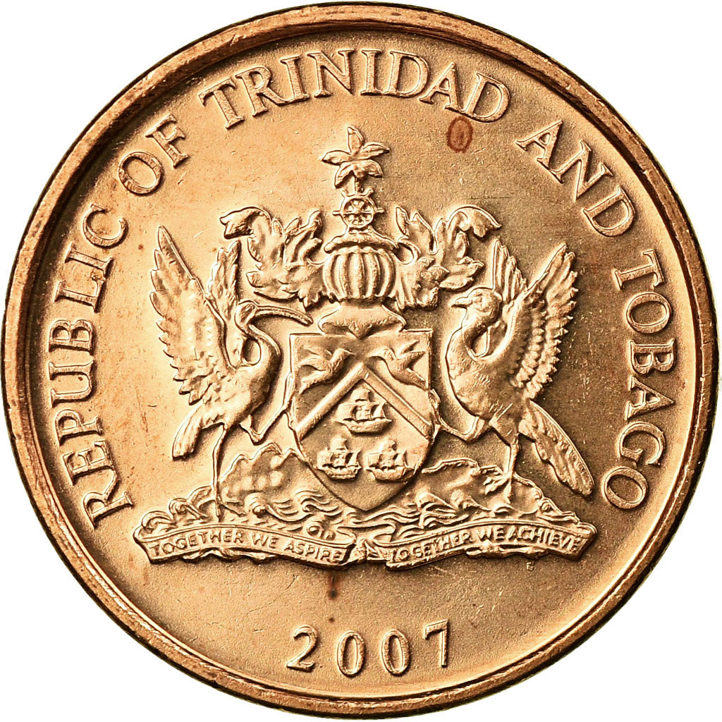 Munten, TRINIDAD & TOBAGO, Cent, 2007, Franklin Mint, PR, Bronze, KM:29
