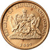 Moneta, TRINIDAD E TOBAGO, Cent, 2007, Franklin Mint, SPL-, Bronzo, KM:29