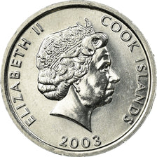 Coin, Cook Islands, Elizabeth II, Capt. James Cook, Cent, 2003, Franklin Mint