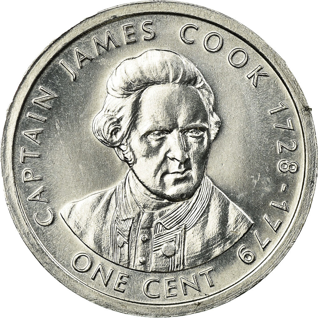Coin, Cook Islands, Elizabeth II, Capt. James Cook, Cent, 2003, Franklin Mint